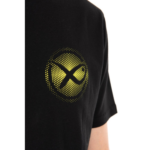Matrix Large Fade Logo T-Shirt - Black/Lime