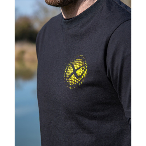 Matrix Large Fade Logo T-Shirt - Black/Lime