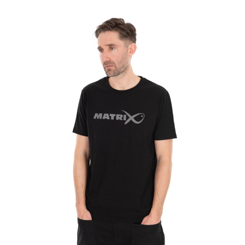 Matrix Large Fade Logo T-Shirt - Black/Grey 2