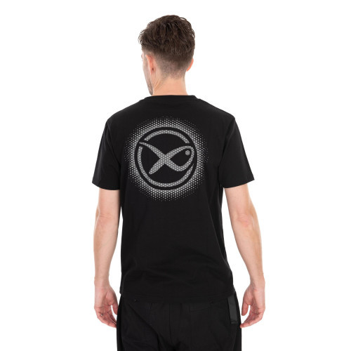 Matrix Large Fade Logo T-Shirt - Black/Grey
