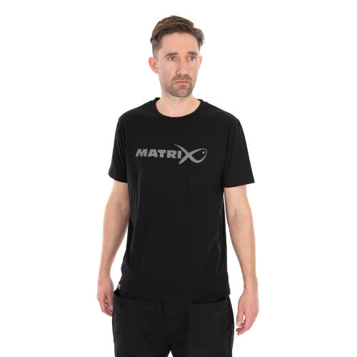 Matrix Large Fade Logo T-Shirt - Black/Grey