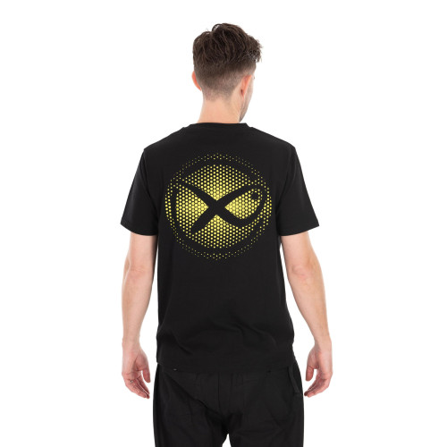 Matrix Large Fade Logo T-Shirt - Black/Lime 2