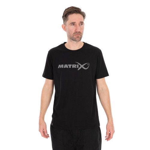 Matrix Large Fade Logo T-Shirt - Black/Grey