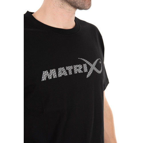 Matrix Large Fade Logo T-Shirt - Black/Grey