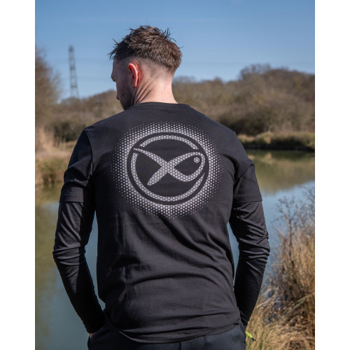 Matrix Large Fade Logo T-Shirt - Black/Grey