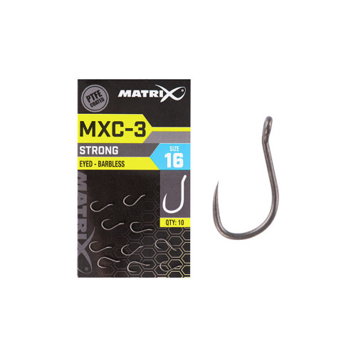 Hameçons Matrix MXC-3 Barbless Eyed (PTFE) 10pcs 2