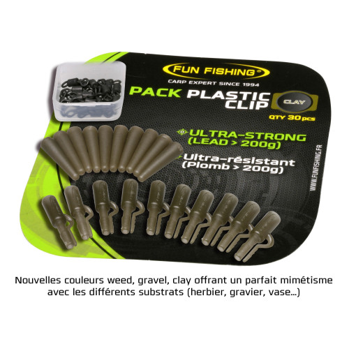 Kit Montage Fun Fishing Pack Plastic Clip x10