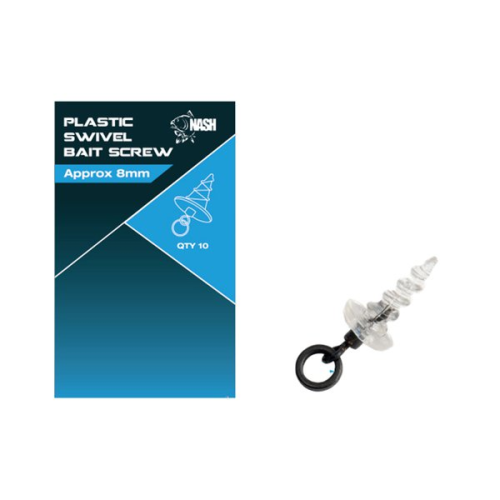 Vrille Nash Plastic Bait Screw With Swivel 8mm